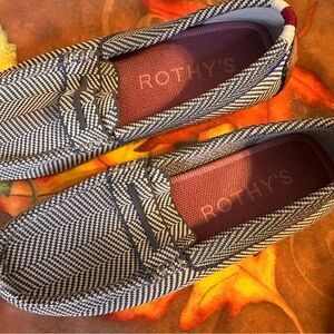 Rothy's “The Driver” Herringbone Patterned Loafers size 7